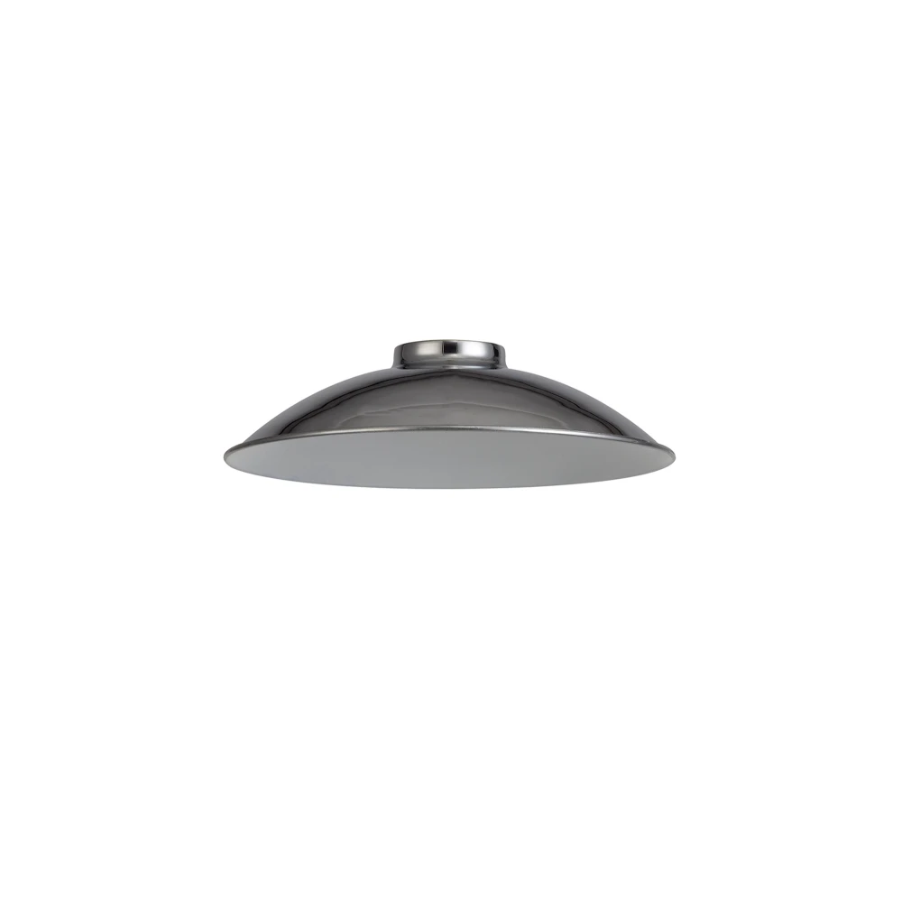Anderson Shallow Round 25cm Lampshade Chrome | Washington Lighting and Interiors Anderson Shallow Round 25cm Lampshade Chrome | Washington Lighting and Interiors