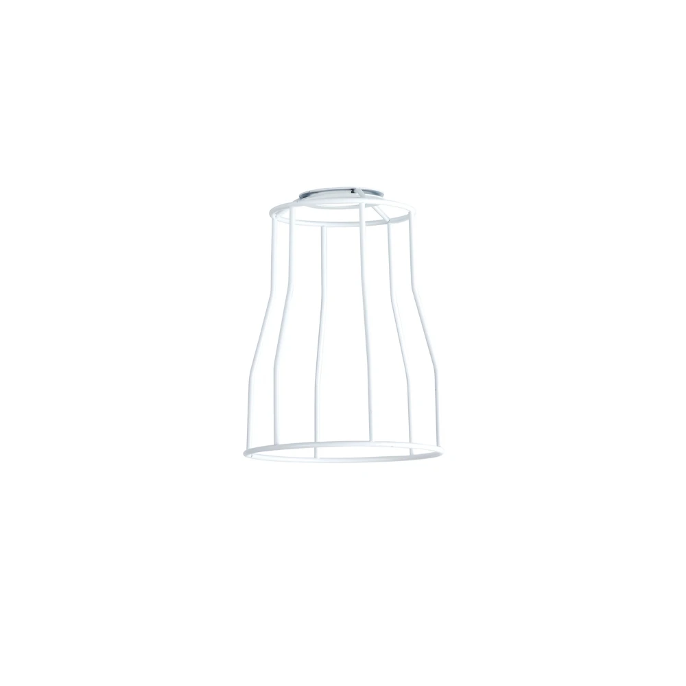 Anderson Tall Round 14cm Wire Cage Shade with Angled Sides White | Washington Lighting and Interiors Anderson Tall Round 14cm Wire Cage Shade with Angled Sides White | Washington Lighting and Interiors