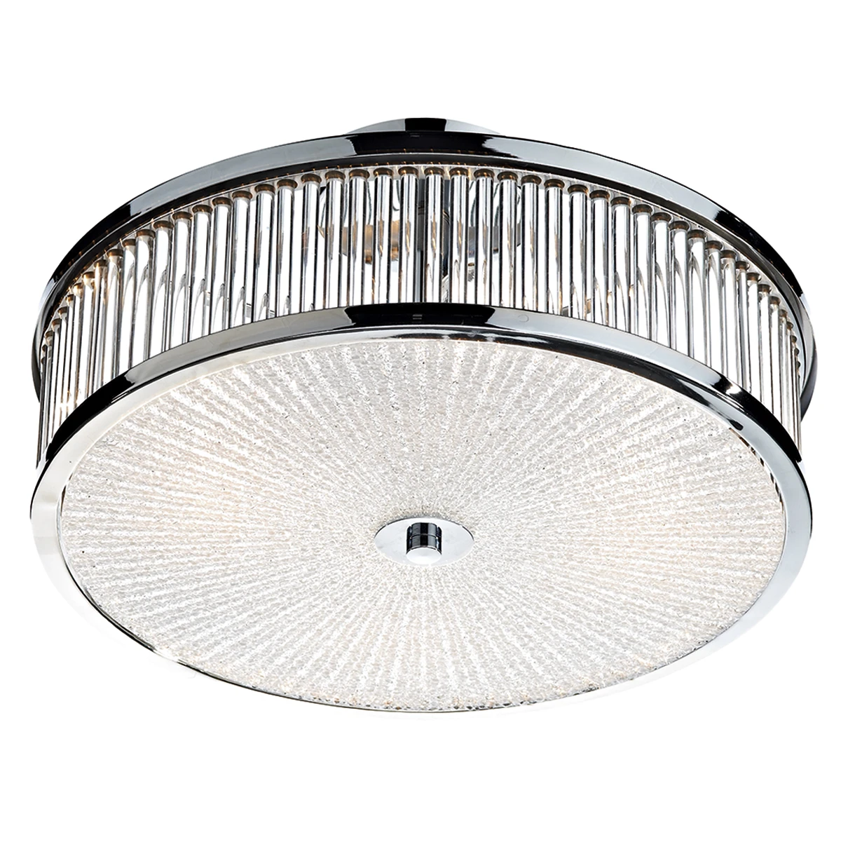 Flush Ceiling Light with Patterned Glass and Glass Rod Trim | Washington Lighting and Interiors Flush Ceiling Light with Patterned Glass and Glass Rod Trim | Washington Lighting and Interiors
