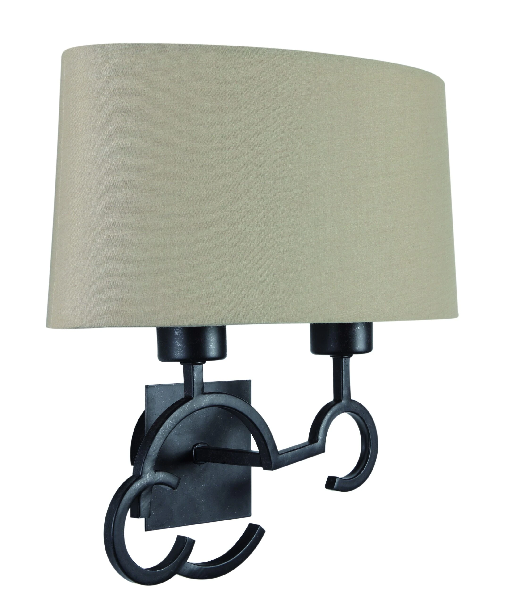 2 Light Wall Lamp with Brown Shade in Brown Oxide | Washington Lighting and Interiors 2 Light Wall Lamp with Brown Shade in Brown Oxide | Washington Lighting and Interiors