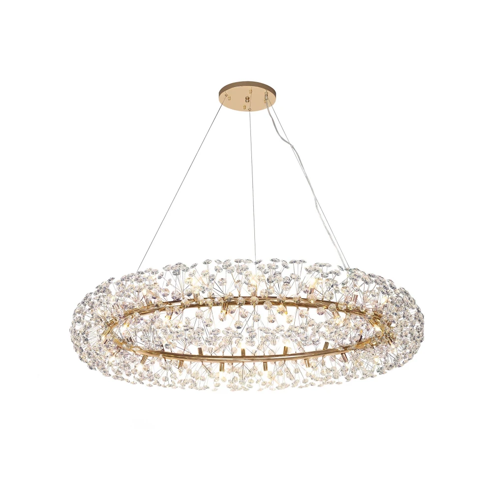 Bartlett Pendant 36 Light G9 French Goldcrystal Item Weight194kg | Washington Lighting and Interiors Bartlett Pendant 36 Light G9 French Goldcrystal Item Weight194kg | Washington Lighting and Interiors