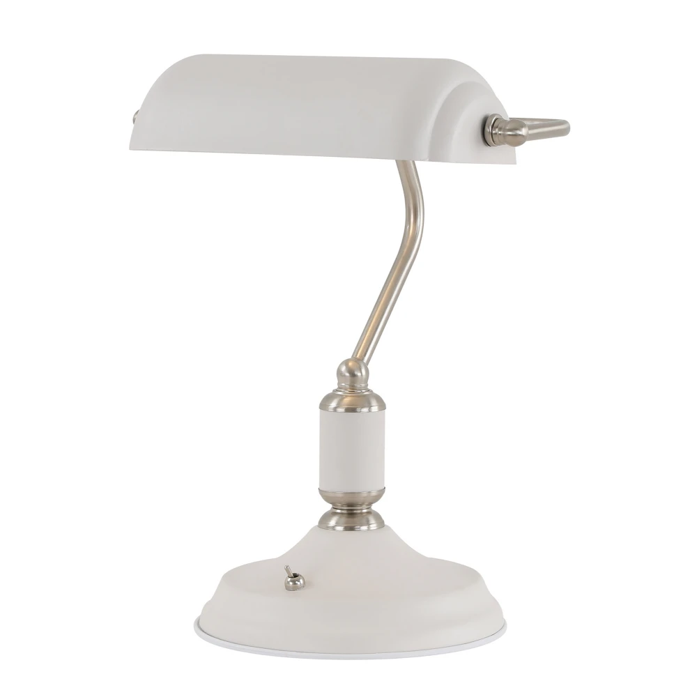 Belfield Table Lamp 1 Light with Toggle Switch Satin Nickelsand White | Washington Lighting and Interiors Belfield Table Lamp 1 Light with Toggle Switch Satin Nickelsand White | Washington Lighting and Interiors