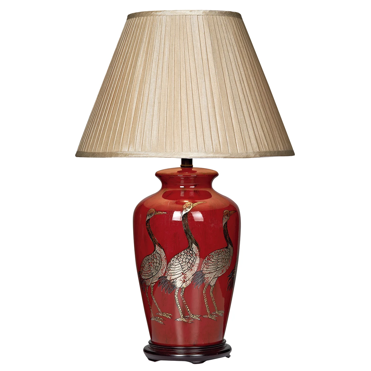 Red Ceramic Bird Patterned Table Lamp - Base Only | Washington Lighting and Interiors Red Ceramic Bird Patterned Table Lamp Base Only | Washington Lighting and Interiors