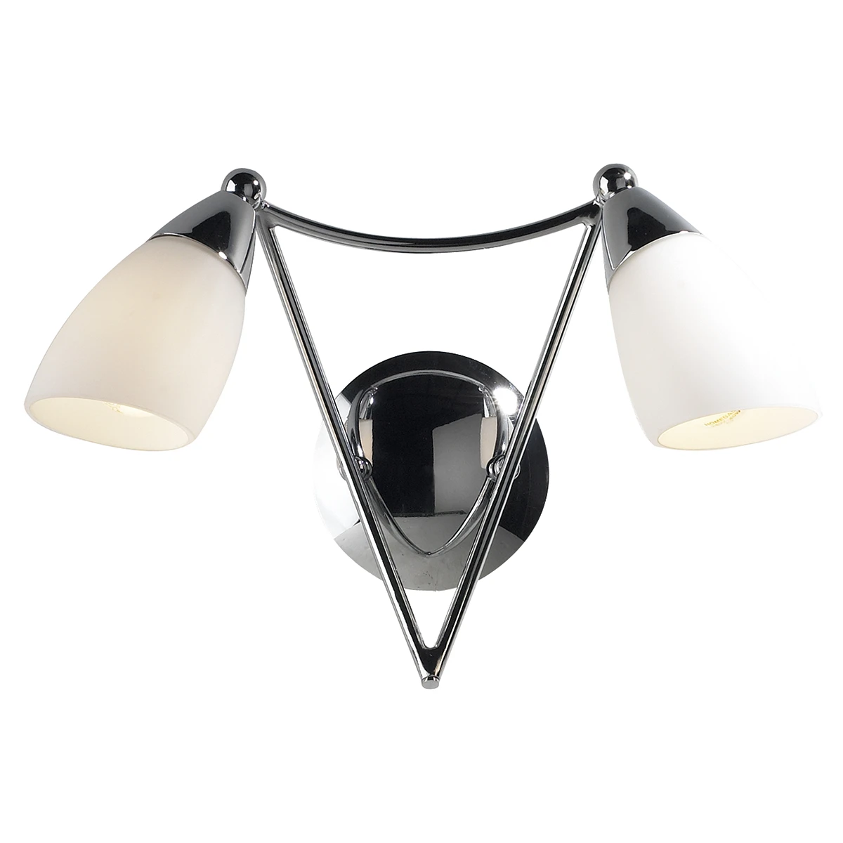 Modern Chrome Switched Wall Light with Opal Glass | Washington Lighting and Interiors Modern Chrome Switched Wall Light with Opal Glass | Washington Lighting and Interiors