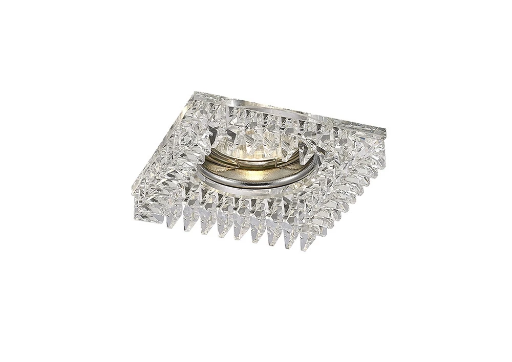 Crystal Downlight Square with Square Crystals Perimeter Rim Only Clear | Washington Lighting and Interiors Crystal Downlight Square with Square Crystals Perimeter Rim Only Clear | Washington Lighting and Interiors