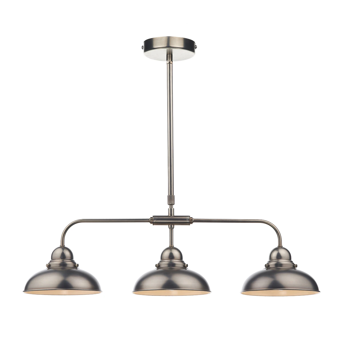 Double Insulated Bar Ceiling Pendant in Antique Chrome | Washington Lighting and Interiors Double Insulated Bar Ceiling Pendant in Antique Chrome | Washington Lighting and Interiors