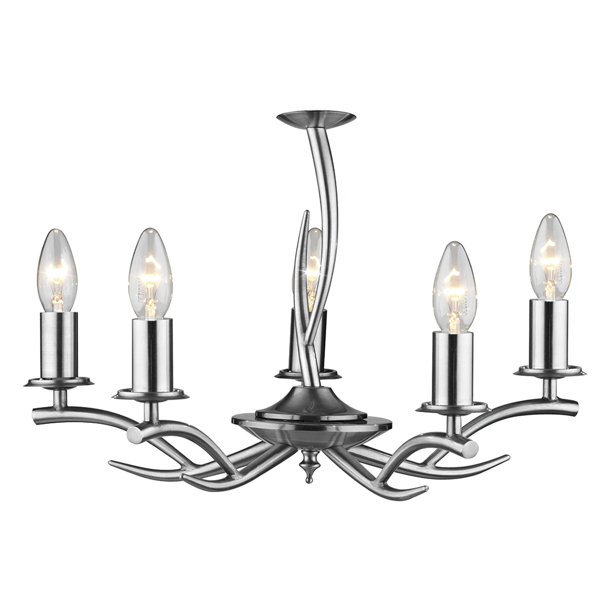 Modern Chrome 5 Arm Double Insulated Ceiling Pendant | Washington Lighting and Interiors Modern Chrome 5 Arm Double Insulated Ceiling Pendant | Washington Lighting and Interiors