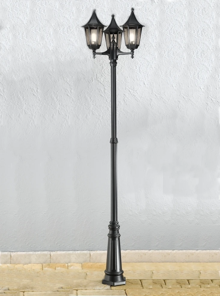 Matt Black 3 Light Lamp Post | Washington Lighting and Interiors Matt Black 3 Light Lamp Post | Washington Lighting and Interiors