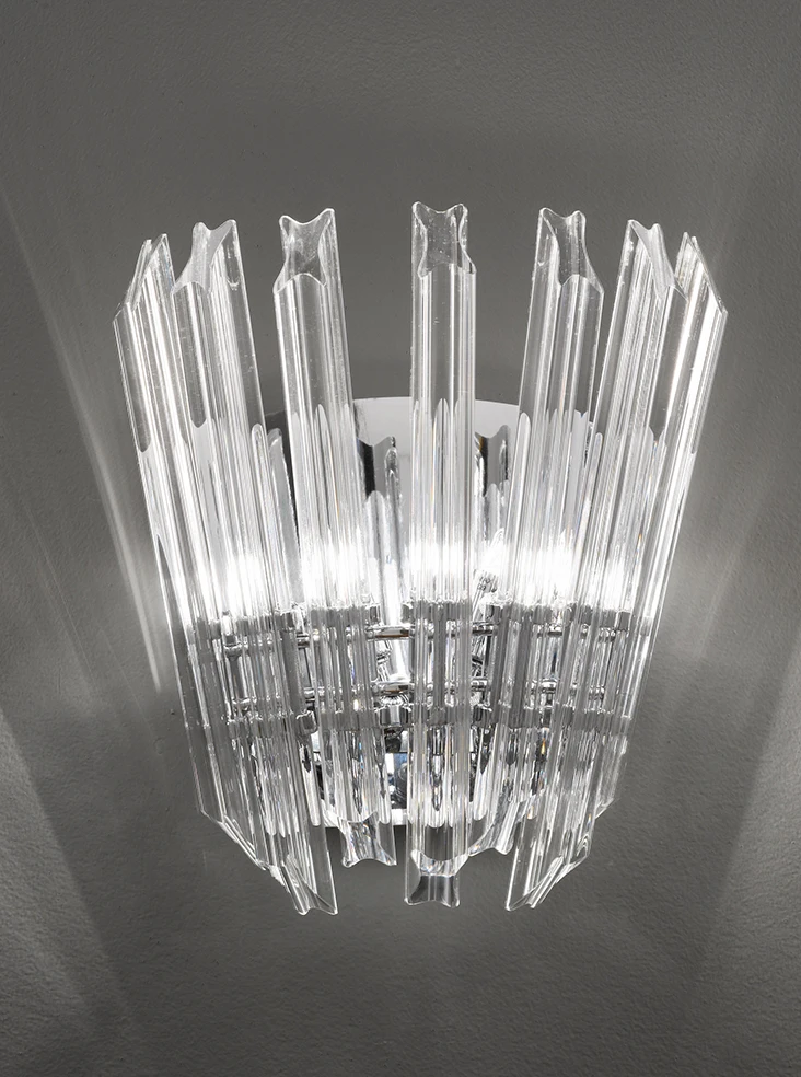 Chromecrystal Glass Double Wall Bracket | Washington Lighting and Interiors Chromecrystal Glass Double Wall Bracket | Washington Lighting and Interiors