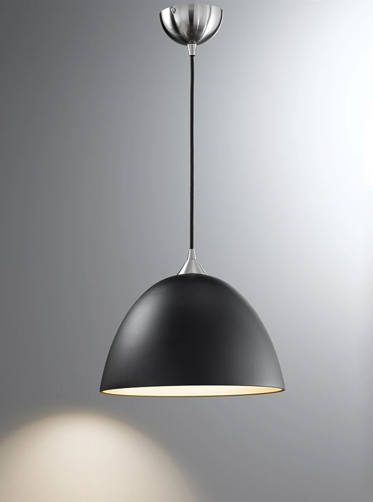 Black Cord Pendant with 350mm Shade | Washington Lighting and Interiors Black Cord Pendant with 350mm Shade | Washington Lighting and Interiors
