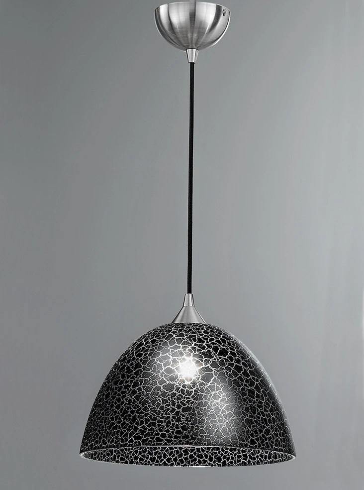 350mm Black Crackle Glass | Washington Lighting and Interiors 350mm Black Crackle Glass | Washington Lighting and Interiors