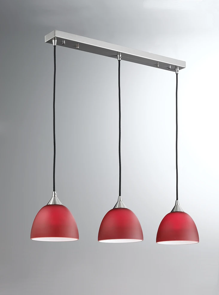 Pendant with 3 Red Colour Glasses | Washington Lighting and Interiors Pendant with 3 Red Colour Glasses | Washington Lighting and Interiors