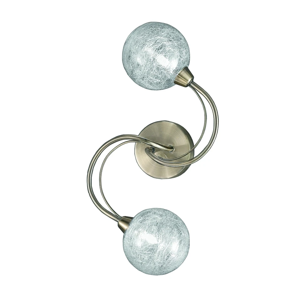 Bronze 2 Light Bracket with Clear Glass Spheres | Washington Lighting and Interiors Bronze 2 Light Bracket with Clear Glass Spheres | Washington Lighting and Interiors