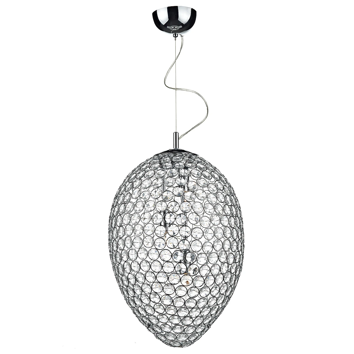 Contemporary 3 Light Crystal Pendant in Polished Chrome | Washington Lighting and Interiors Contemporary 3 Light Crystal Pendant in Polished Chrome | Washington Lighting and Interiors