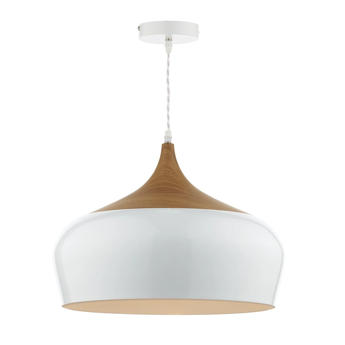 Large 1 Light Ceiling Pendant in White | Washington Lighting and Interiors Large 1 Light Ceiling Pendant in White | Washington Lighting and Interiors