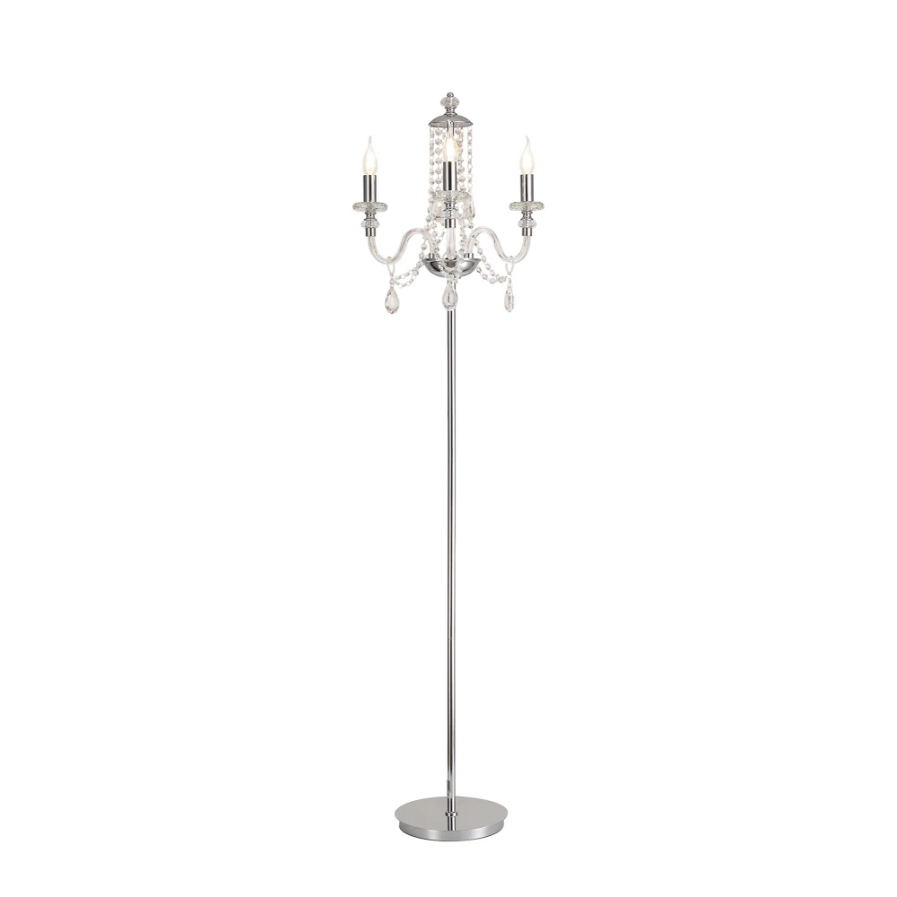 Graywood Floor Lamp 3 Light E14 Polished Chromeclear Glasscrystal item Requires Constructionconnection | Washington Lighting and Interiors Graywood Floor Lamp 3 Light E14 Polished Chromeclear Glasscrystal item Requires Constructionconnection | Washington Lighting and Interiors