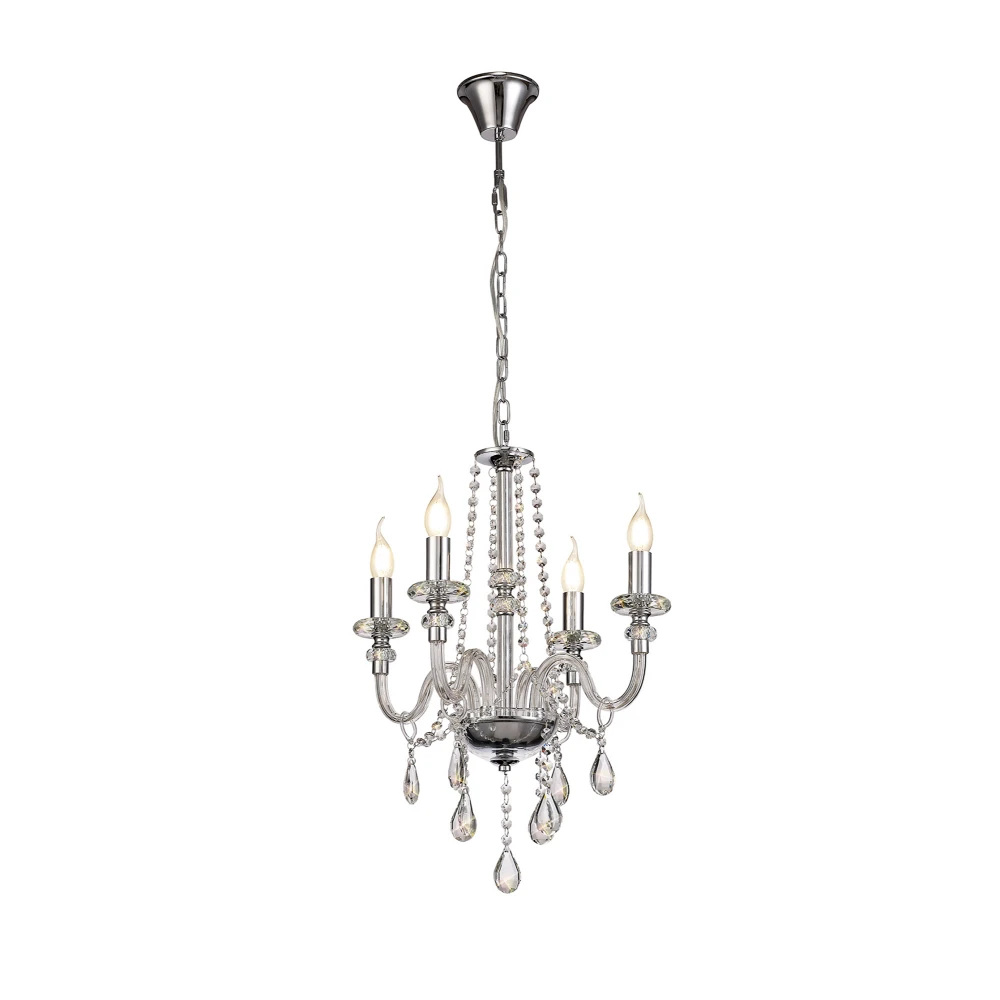 Graywood Chandelier Pendant 4 Light E14 Polished Chromeclear Glasscrystal | Washington Lighting and Interiors Graywood Chandelier Pendant 4 Light E14 Polished Chromeclear Glasscrystal | Washington Lighting and Interiors
