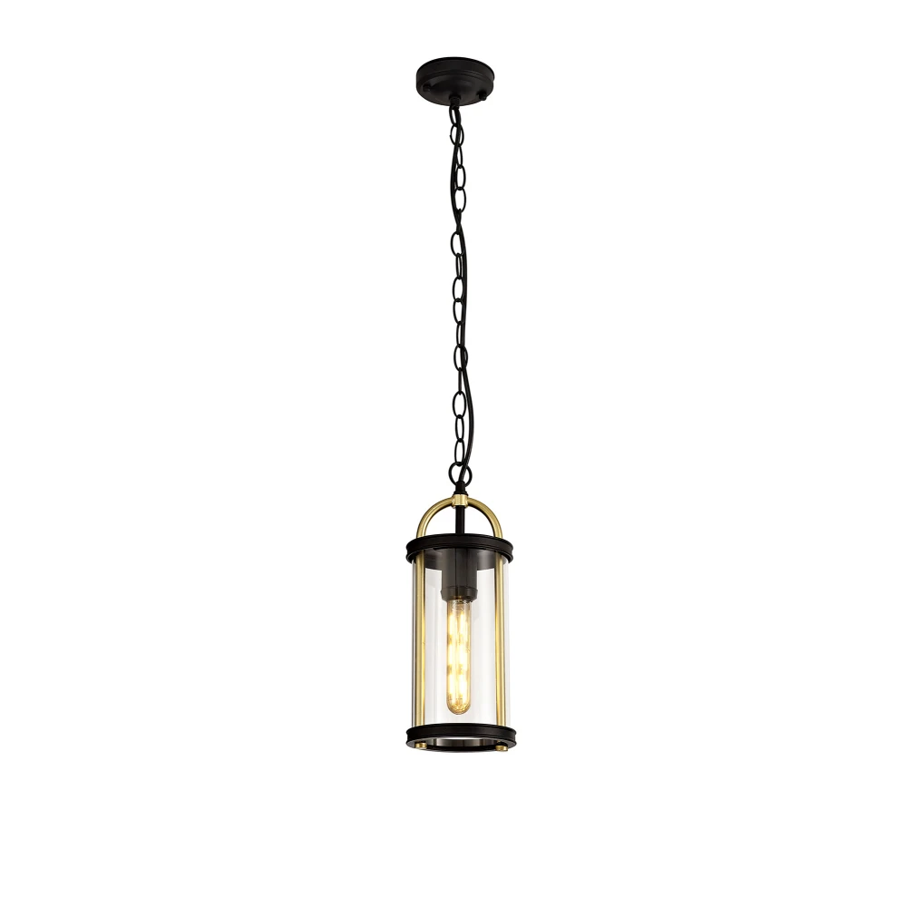 Greenway Pendant 1 X E27 Black & Goldclear Glass Ip54 2yrs Warranty | Washington Lighting and Interiors Greenway Pendant 1 X E27 Black & Goldclear Glass Ip54 2yrs Warranty | Washington Lighting and Interiors