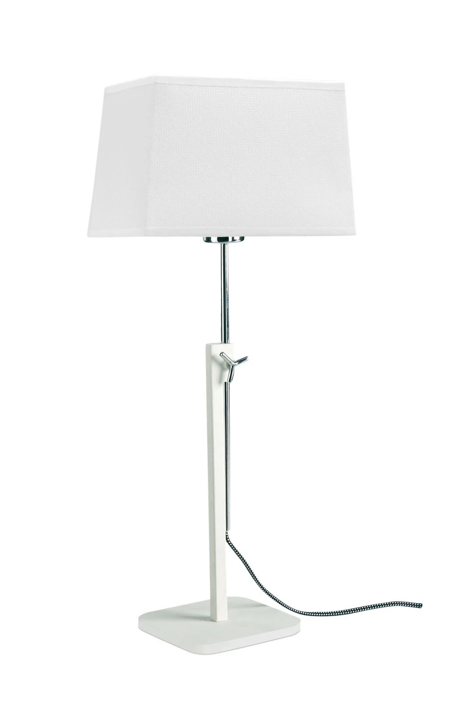 Table Lamp Telescopic in Matt Whitepolished Chrome Without Shade | Washington Lighting and Interiors Table Lamp Telescopic in Matt Whitepolished Chrome Without Shade | Washington Lighting and Interiors