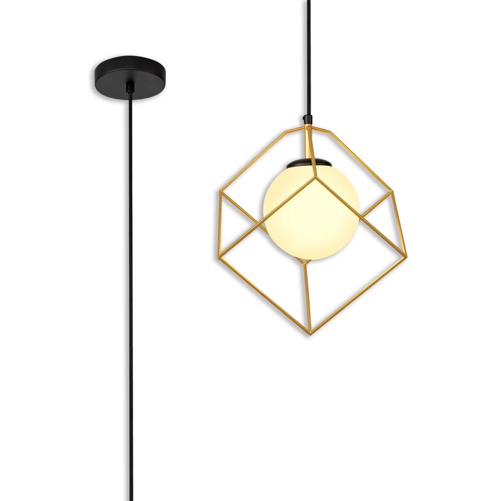 Harrison Single Pendant 1 Light Adjustable E14 Matt Blackpainted Gold | Washington Lighting and Interiors Harrison Single Pendant 1 Light Adjustable E14 Matt Blackpainted Gold | Washington Lighting and Interiors