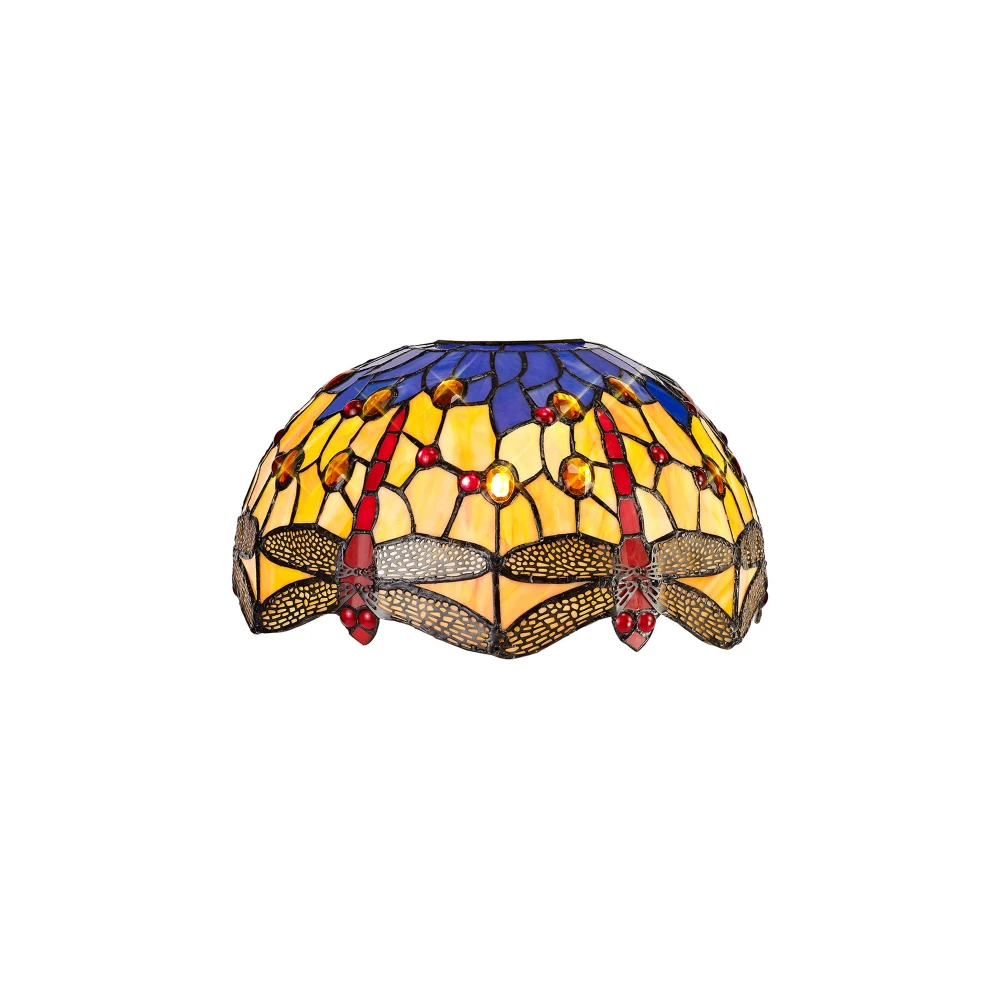 Hillview Tiffany 30cm Non-electric Shade Suitable for Pendantceilingtable Lamp Blueorangecrystal | Washington Lighting and Interiors Hillview Tiffany 30cm Non electric Shade Suitable for Pendantceilingtable Lamp Blueorangecrystal | Washington Lighting and Interiors