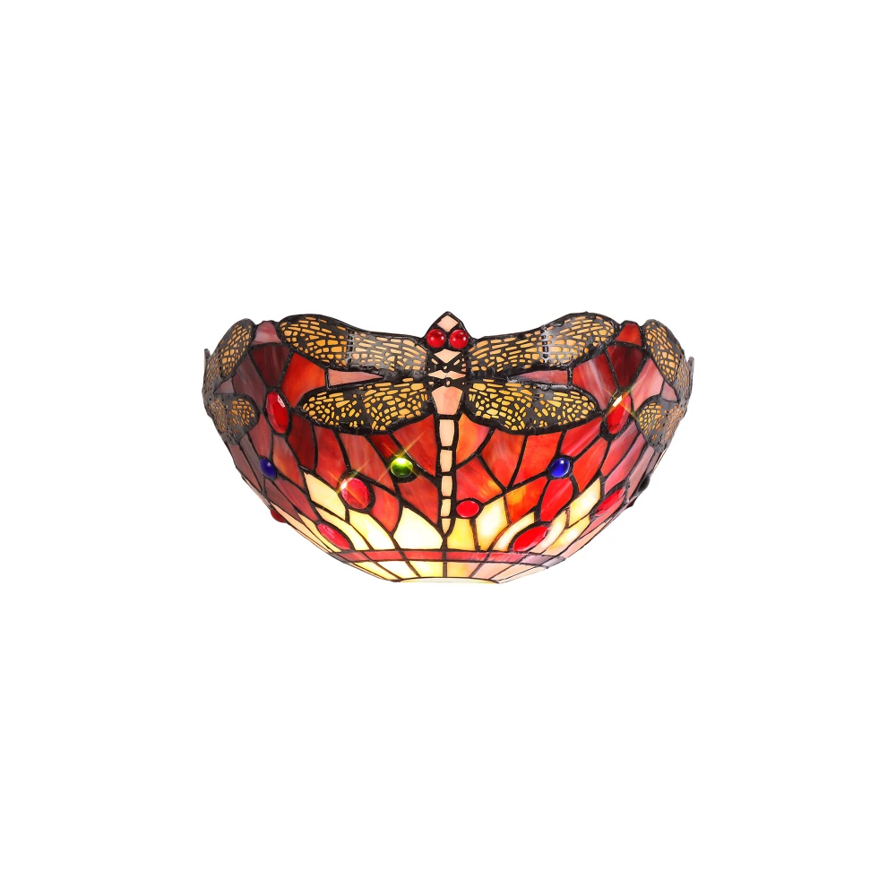 Hillview Tiffany Wall Lamp 2 X E14 Purplepinkcrystal | Washington Lighting and Interiors Hillview Tiffany Wall Lamp 2 X E14 Purplepinkcrystal | Washington Lighting and Interiors