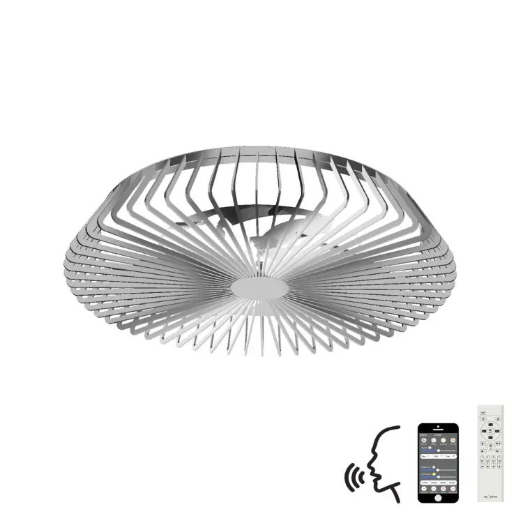 70w Led Dimmable Ceiling Light with Built-in 35w Dc Fan Cw Remote Control App & Alexagoogle Voice Control 4900lm Silver 5yrs Warranty | Washington Lighting and Interiors 70w Led Dimmable Ceiling Light with Built in 35w Dc Fan Cw Remote Control App & Alexagoogle Voice Control 4900lm Silver 5yrs Warranty | Washington Lighting and Interiors