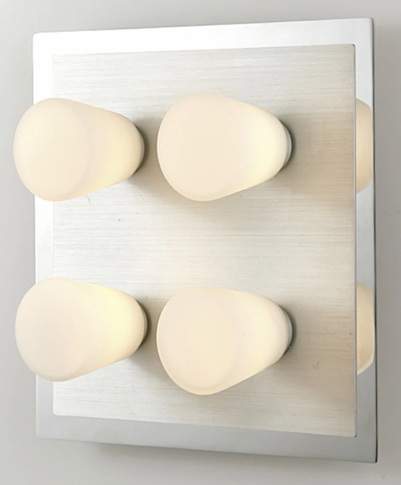 Ip44 Cone Ceiling 4 Light Chrome & Aluminiumopal Glass | Washington Lighting and Interiors Ip44 Cone Ceiling 4 Light Chrome & Aluminiumopal Glass | Washington Lighting and Interiors