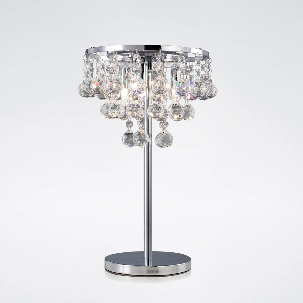 Table Lamp 3 Light Polished Chromecrystal | Washington Lighting and Interiors Table Lamp 3 Light Polished Chromecrystal | Washington Lighting and Interiors