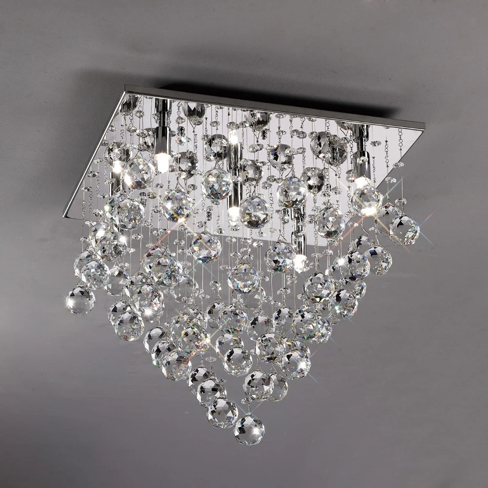 Ceiling Square 5 Light Chromecrystal | Washington Lighting and Interiors Ceiling Square 5 Light Chromecrystal | Washington Lighting and Interiors