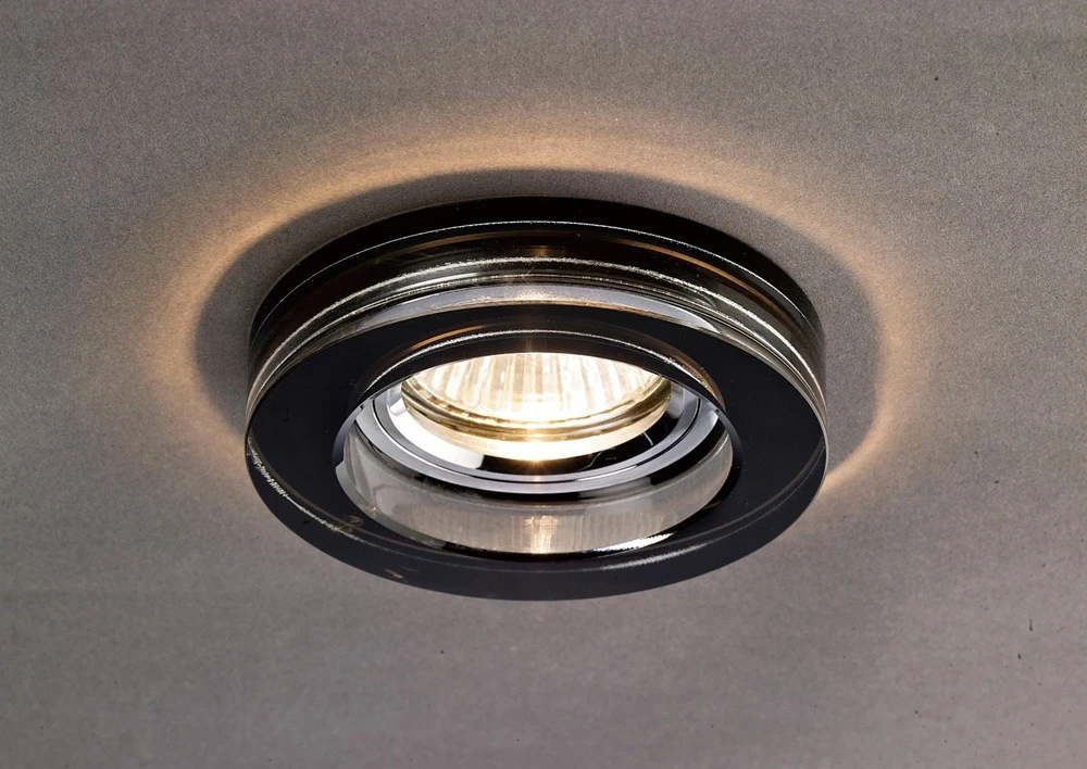 Crystal Downlight Deep Round Rim Only Black | Washington Lighting and Interiors Crystal Downlight Deep Round Rim Only Black | Washington Lighting and Interiors