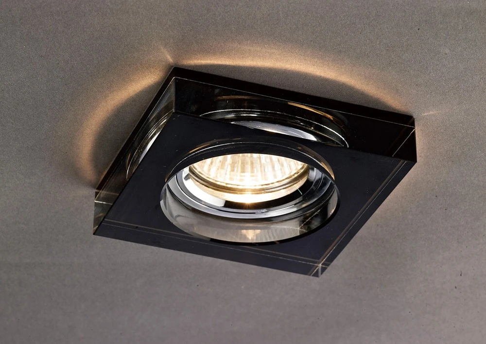 Crystal Downlight Deep Square Rim Only Black | Washington Lighting and Interiors Crystal Downlight Deep Square Rim Only Black | Washington Lighting and Interiors
