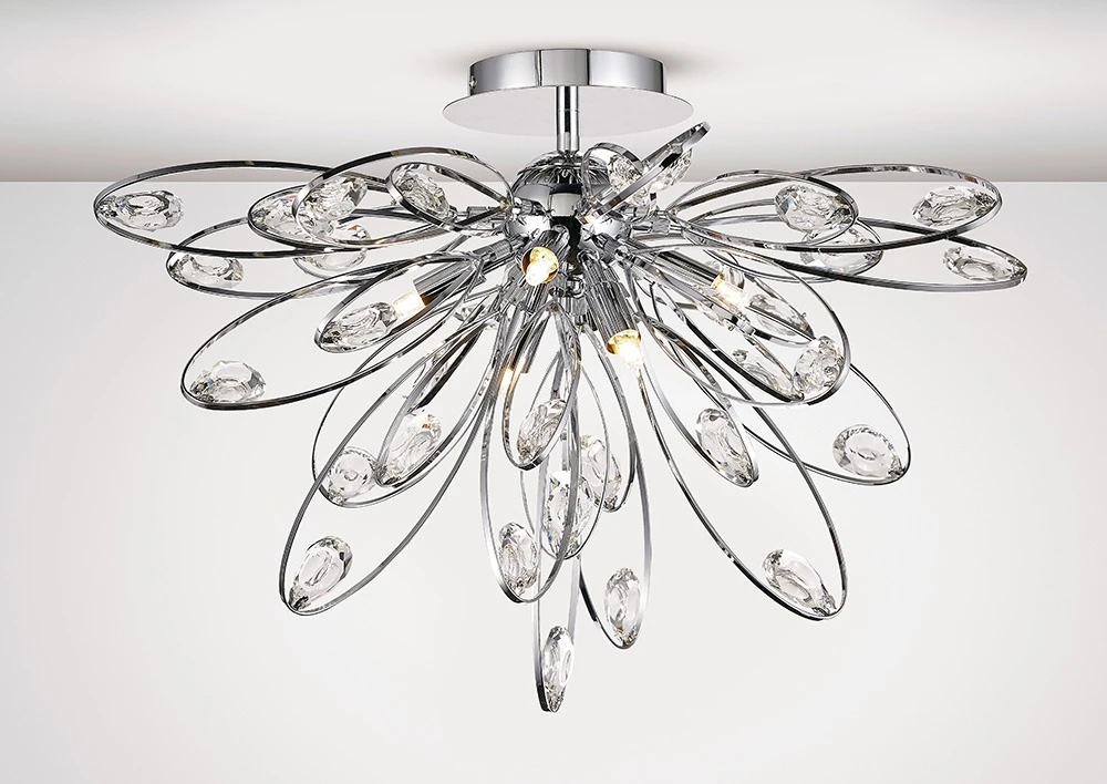 Ceiling 6 Light G9 Polished Chromecrystal | Washington Lighting and Interiors Ceiling 6 Light G9 Polished Chromecrystal | Washington Lighting and Interiors