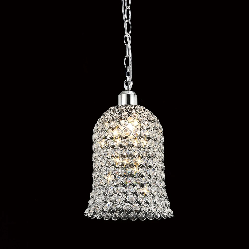 Bell Shade Non-electric Polished Chromecrystal | Washington Lighting and Interiors Bell Shade Non electric Polished Chromecrystal | Washington Lighting and Interiors