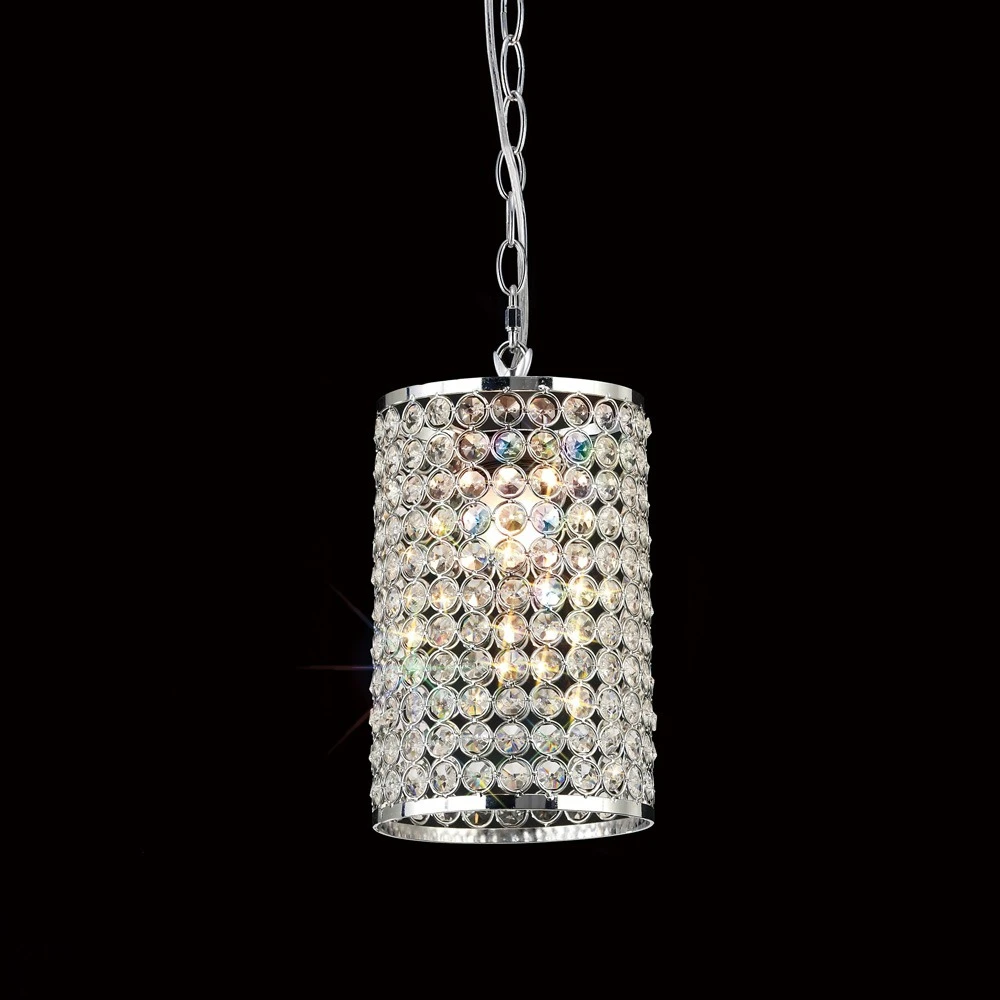 Cylinder Shade Non-electric Polished Chromecrystal | Washington Lighting and Interiors Cylinder Shade Non electric Polished Chromecrystal | Washington Lighting and Interiors