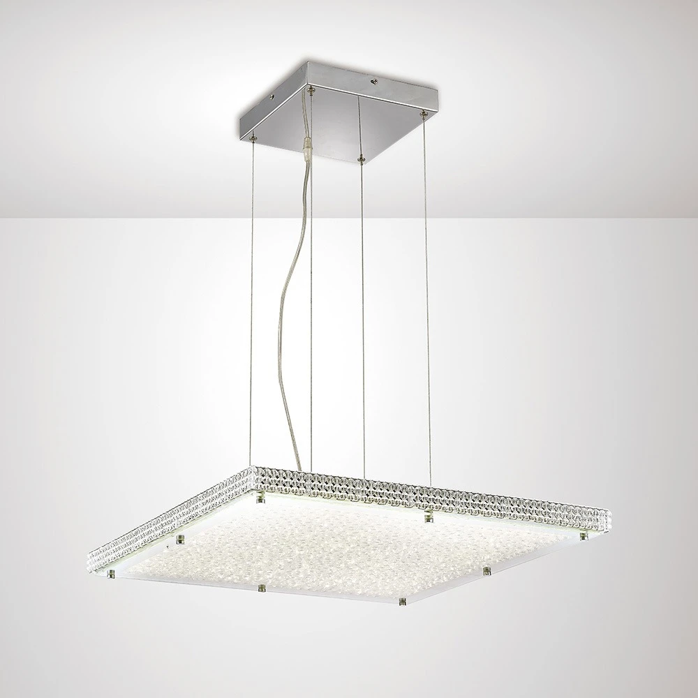 Pendant 44w 4400lm Led 4000k Stainless Steelcrystal | Washington Lighting and Interiors Pendant 44w 4400lm Led 4000k Stainless Steelcrystal | Washington Lighting and Interiors