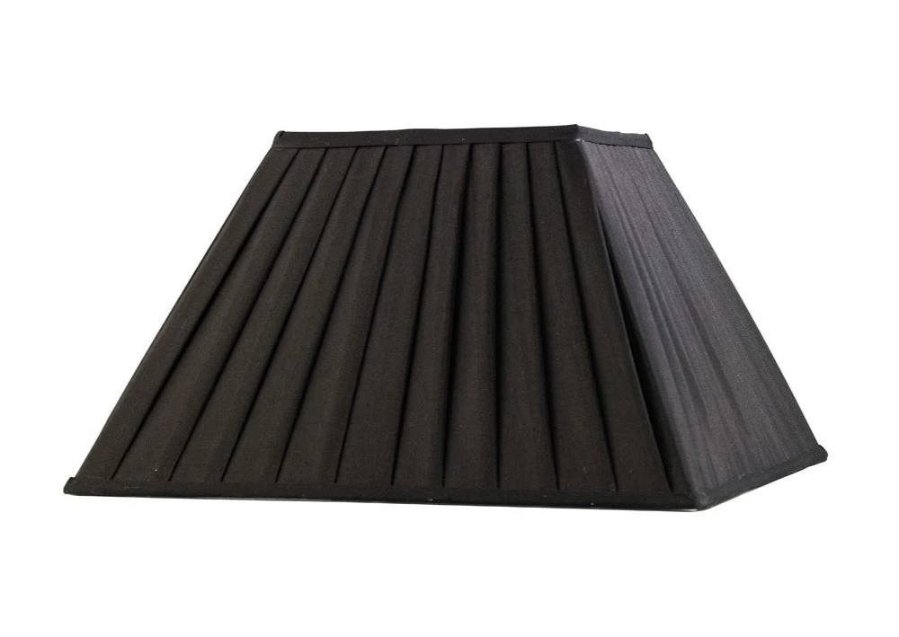 Black 350mm Square Pleated Fabric Shade Only Large | Washington Lighting and Interiors Black 350mm Square Pleated Fabric Shade Only Large | Washington Lighting and Interiors