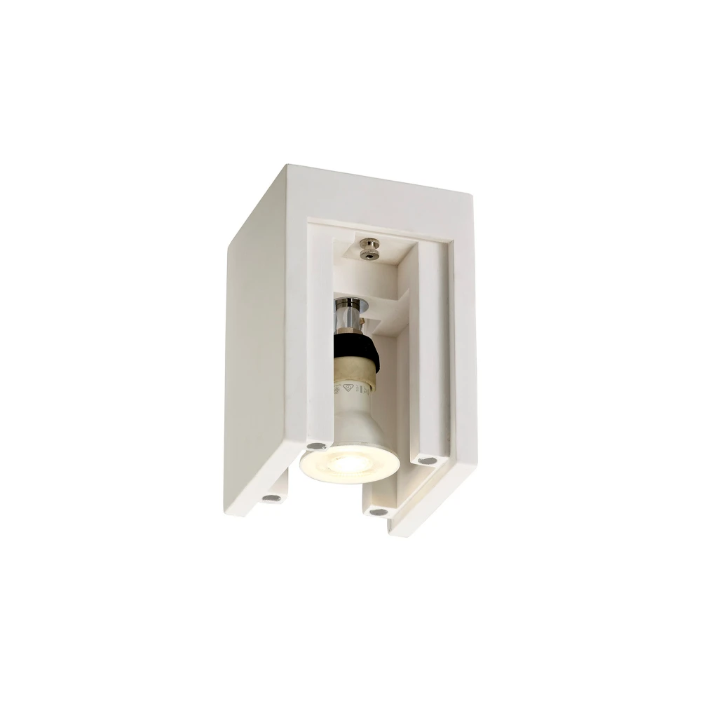 Ingleside Square Ceiling 1 X Gu10 max 25w White Paintable Gypsum | Washington Lighting and Interiors Ingleside Square Ceiling 1 X Gu10 max 25w White Paintable Gypsum | Washington Lighting and Interiors