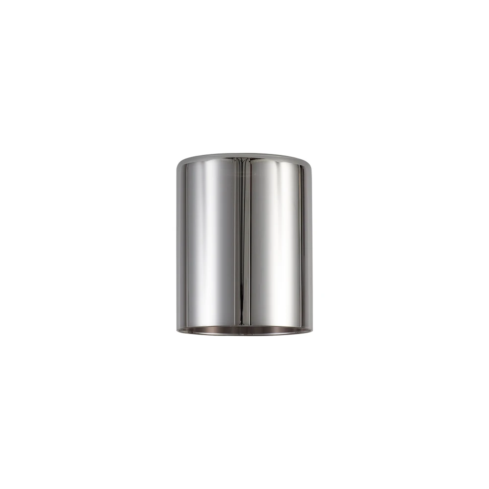 Irving 120x150mm Medium Cylinder Chrome Glass Shade | Washington Lighting and Interiors Irving 120x150mm Medium Cylinder Chrome Glass Shade | Washington Lighting and Interiors