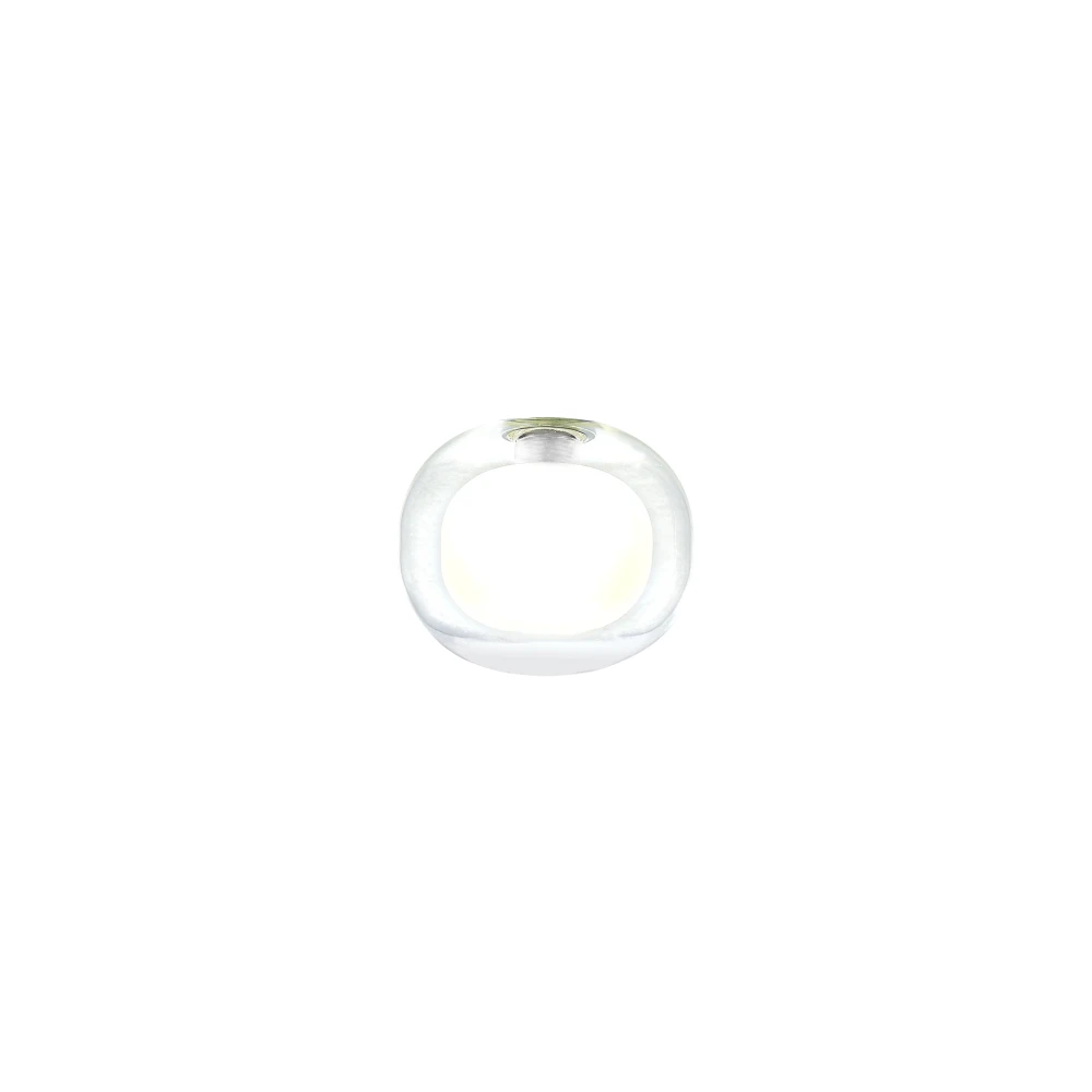 Irving 120x100mm Flattened Round Clear with Inner Frosted Globe Glass Shade | Washington Lighting and Interiors Irving 120x100mm Flattened Round Clear with Inner Frosted Globe Glass Shade | Washington Lighting and Interiors