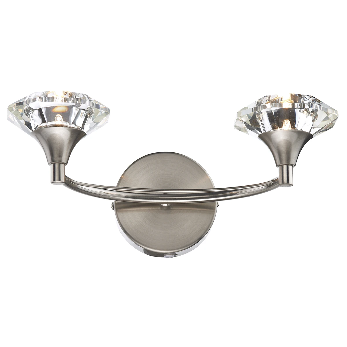 Modern Switched Wall Light with Cut Crystal Glass | Washington Lighting and Interiors Modern Switched Wall Light with Cut Crystal Glass | Washington Lighting and Interiors