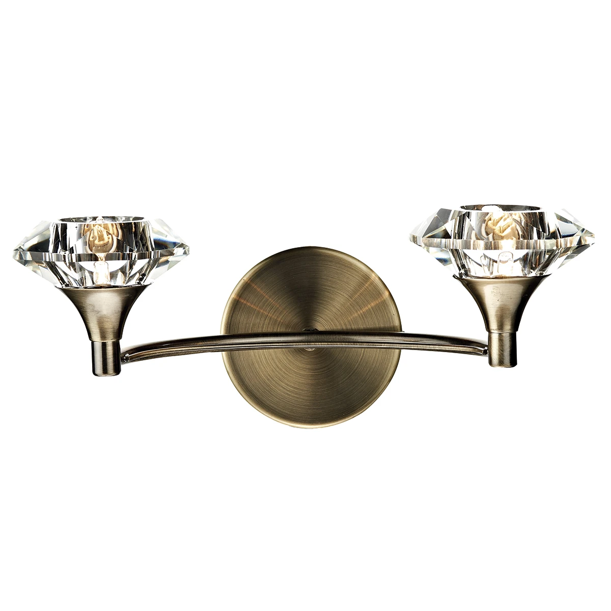 Switched Wall Light with Cut Crystal Glass Double Insulated | Washington Lighting and Interiors Switched Wall Light with Cut Crystal Glass Double Insulated | Washington Lighting and Interiors
