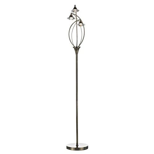 Traditional 3 Light Floor Lamp with Cut Crystal Glass | Washington Lighting and Interiors Traditional 3 Light Floor Lamp with Cut Crystal Glass | Washington Lighting and Interiors