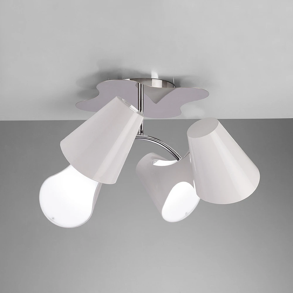 Ceiling 4 Light Polished Chromewhite | Washington Lighting and Interiors Ceiling 4 Light Polished Chromewhite | Washington Lighting and Interiors