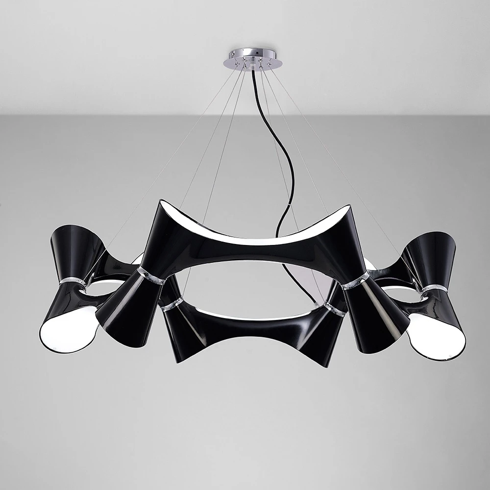 Pendant 12 Light Polished Chromeblack | Washington Lighting and Interiors Pendant 12 Light Polished Chromeblack | Washington Lighting and Interiors