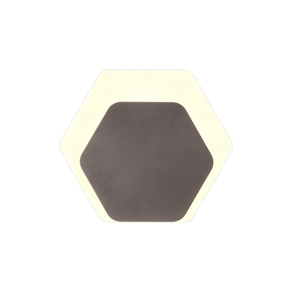 Manning Magnetic Base Wall Lamp 12w Led 3000k 498lm 1519cm Horizontal Hexagonal Bottom Offset Coffeeacrylic Frosted Diffuser | Washington Lighting and Interiors Manning Magnetic Base Wall Lamp 12w Led 3000k 498lm 1519cm Horizontal Hexagonal Bottom Offset Coffeeacrylic Frosted Diffuser | Washington Lighting and Interiors
