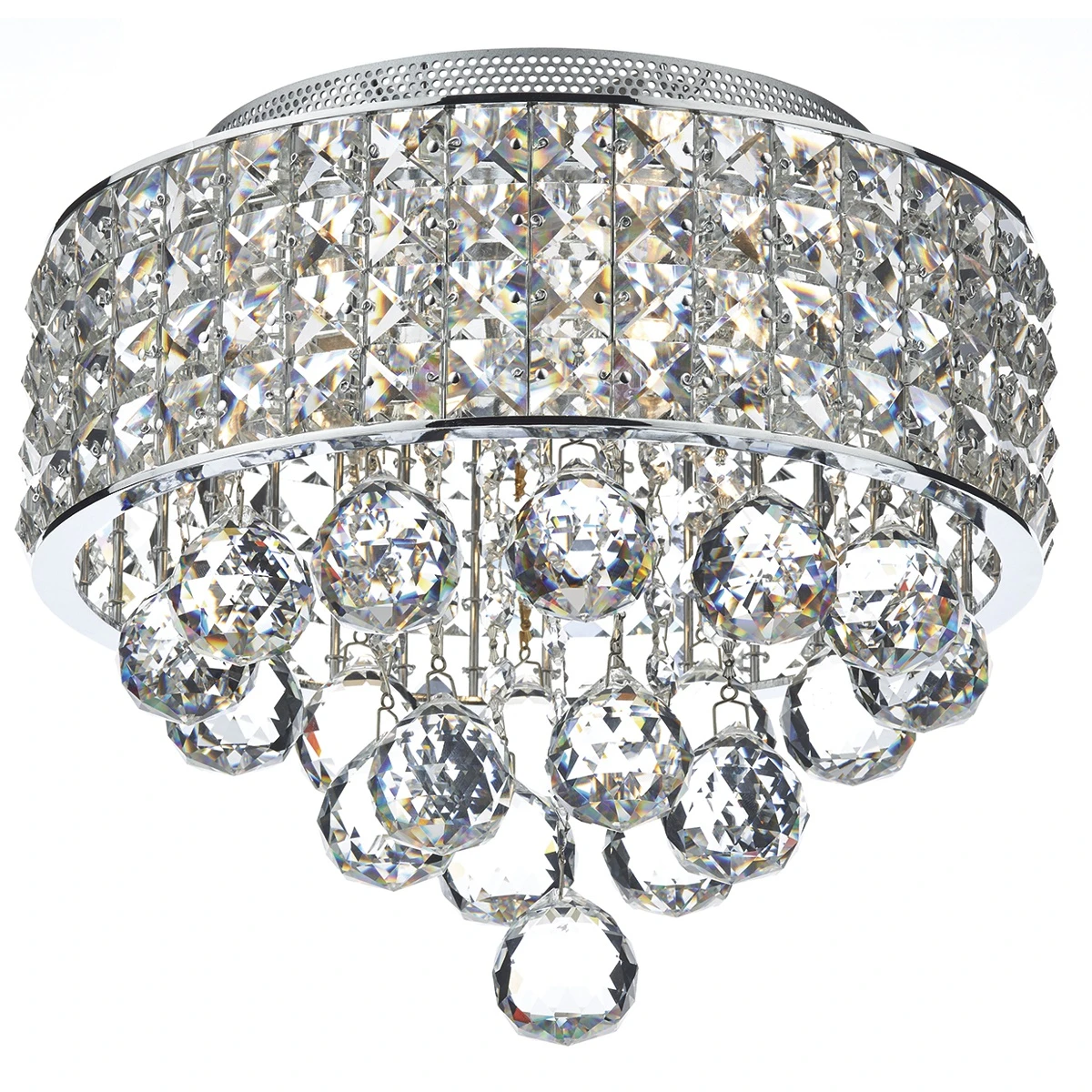 Flush 3 Light Ceiling Fitting in Polished Chrome | Washington Lighting and Interiors Flush 3 Light Ceiling Fitting in Polished Chrome | Washington Lighting and Interiors
