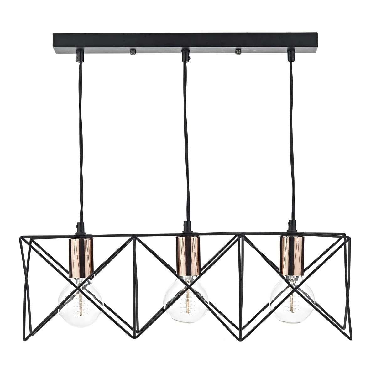 3 Light Bar Ceiling Pendant in Black | Washington Lighting and Interiors 3 Light Bar Ceiling Pendant in Black | Washington Lighting and Interiors