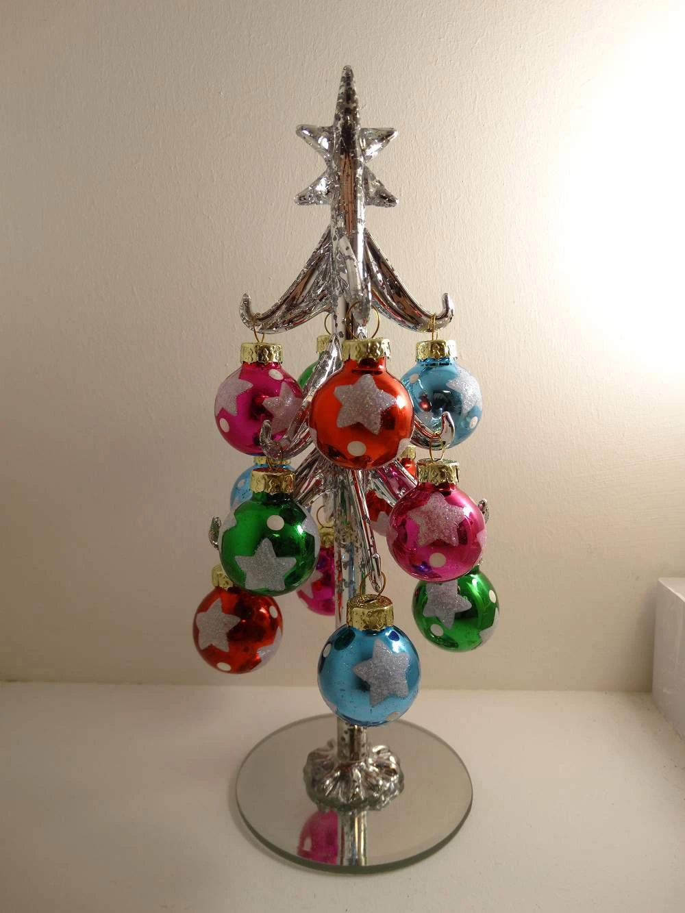 Mini Glass Christmas Tree Ornament Multi-coloured Star | Washington Lighting and Interiors Mini Glass Christmas Tree Ornament Multi coloured Star | Washington Lighting and Interiors