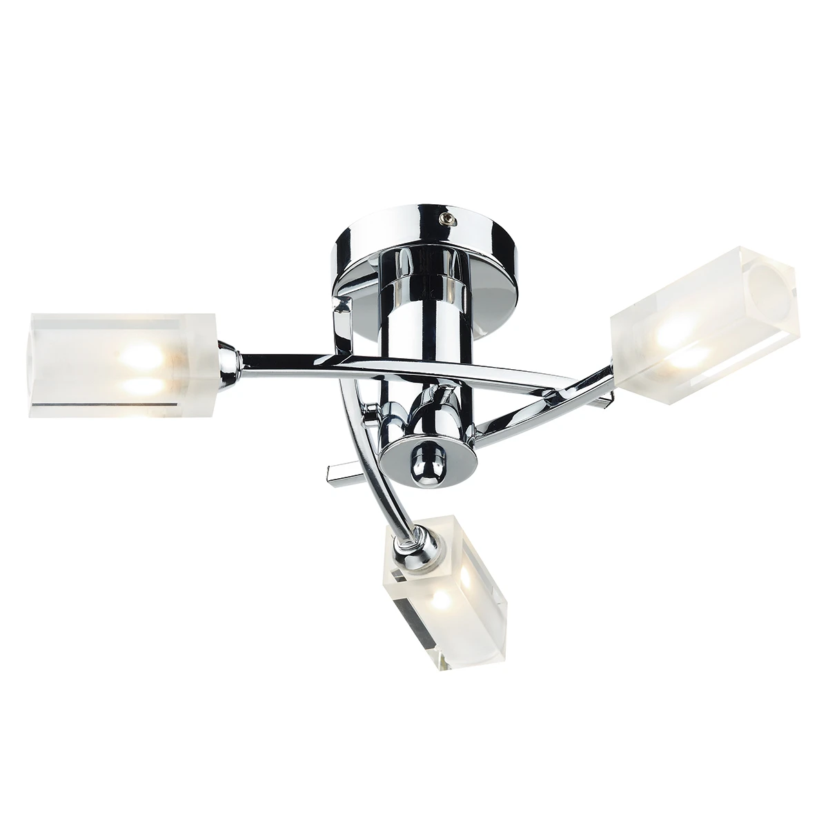Contemporary 3 Light Semi-flush Polished Chrome | Washington Lighting and Interiors Contemporary 3 Light Semi flush Polished Chrome | Washington Lighting and Interiors